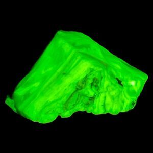 Milk Glass Carmel Swirl Art Glass Cullet Glowing Manganese Slag‎ Glass #5GL25